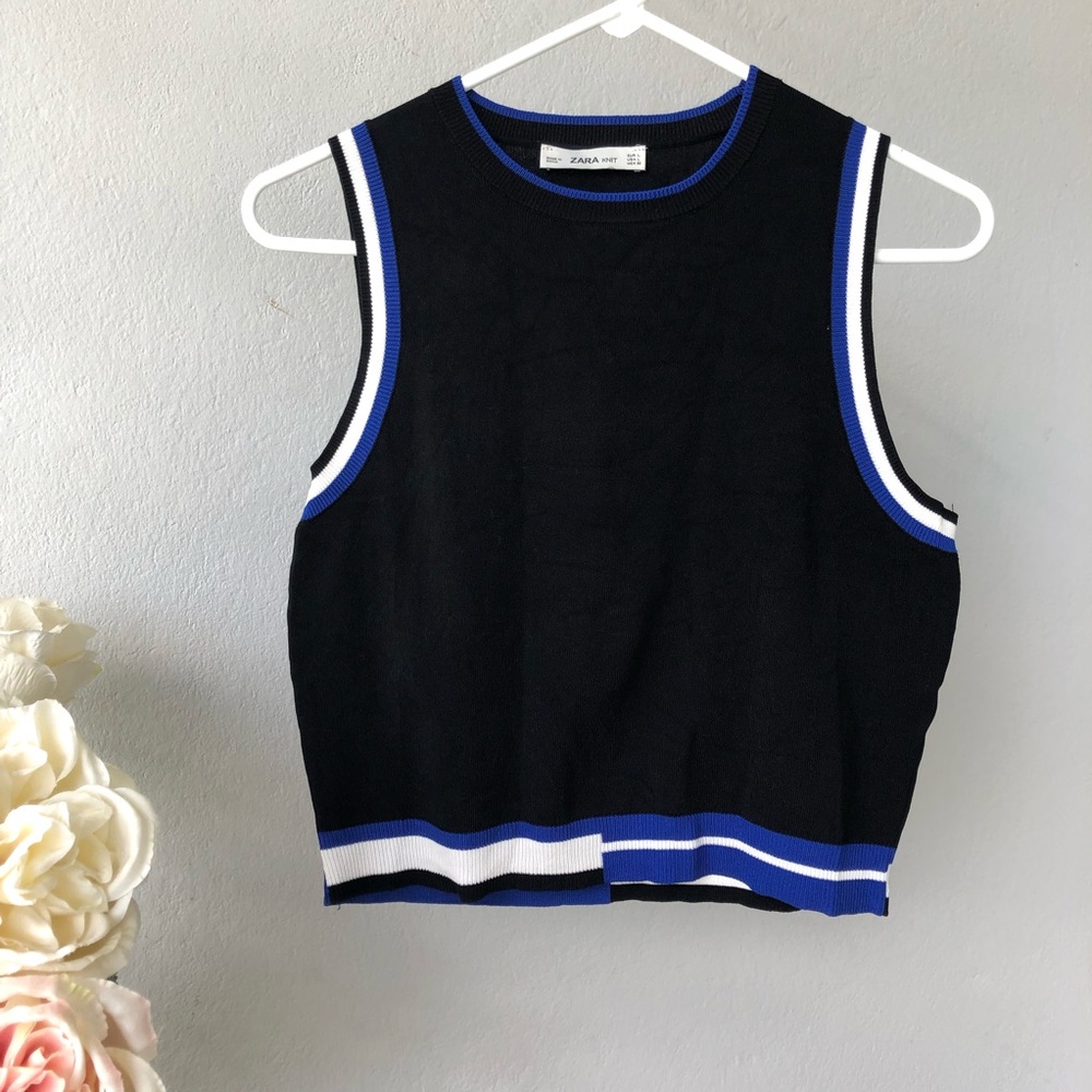 Zara Knit Vest in Black in L